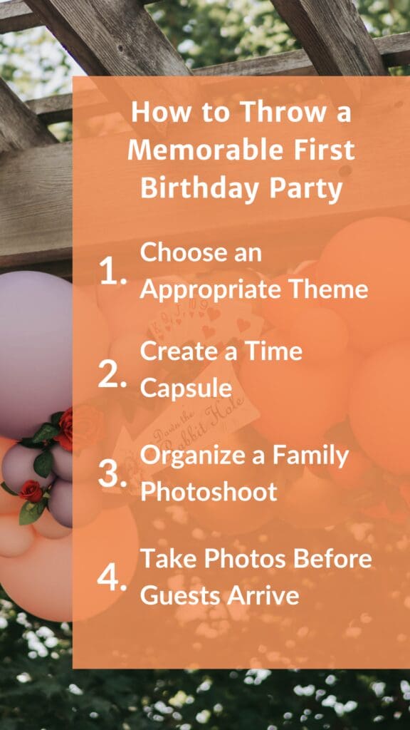 How to Throw a Memorable First Birthday Party-Pinterest Pin